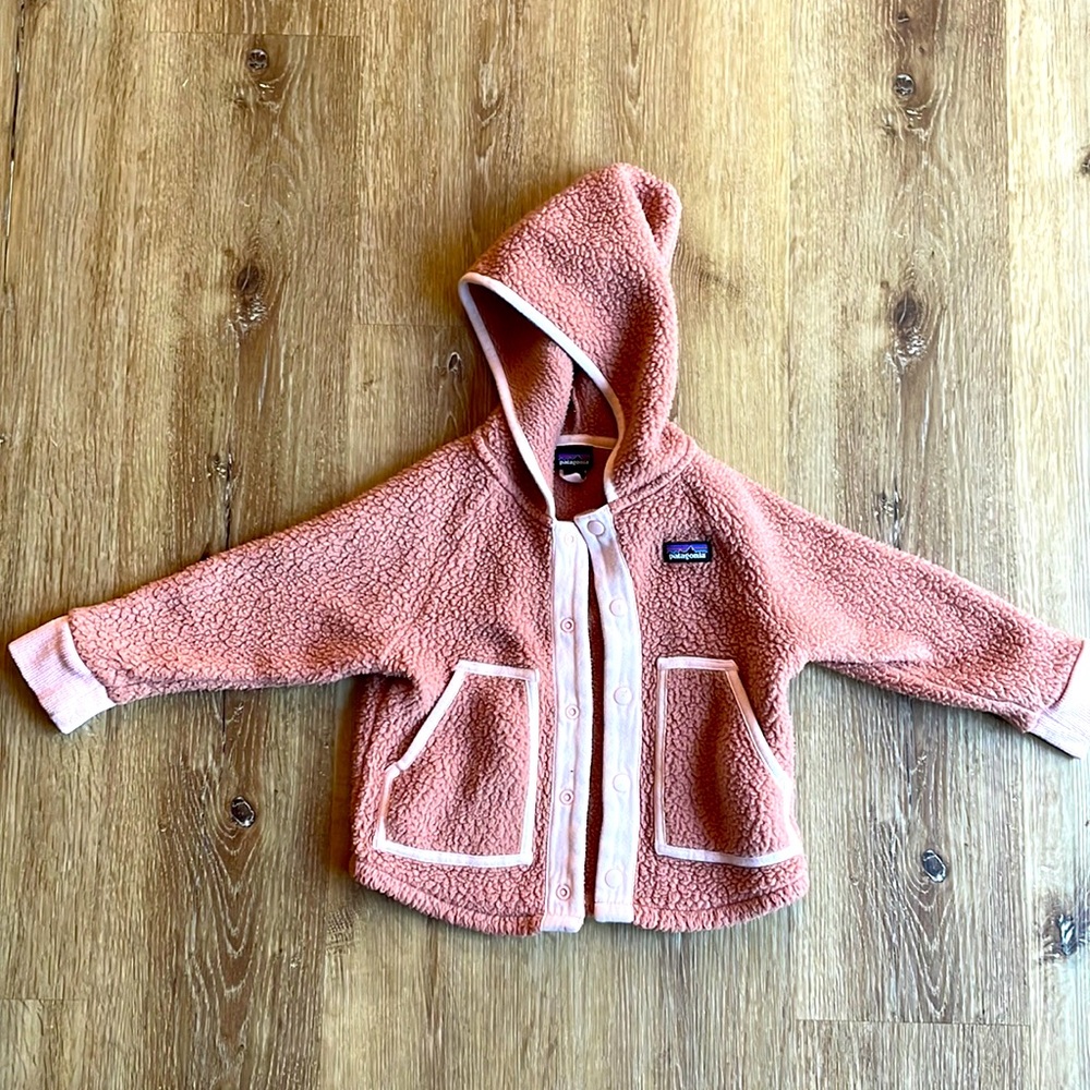 EUC Pink Patagonia Retro Pile Fleece jacket